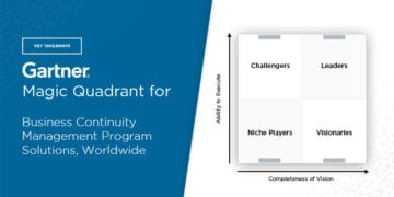 2019 Gartner Magic Quadrant for Business Continuity Management Program Solutions, Worldwide: Key Takeaways