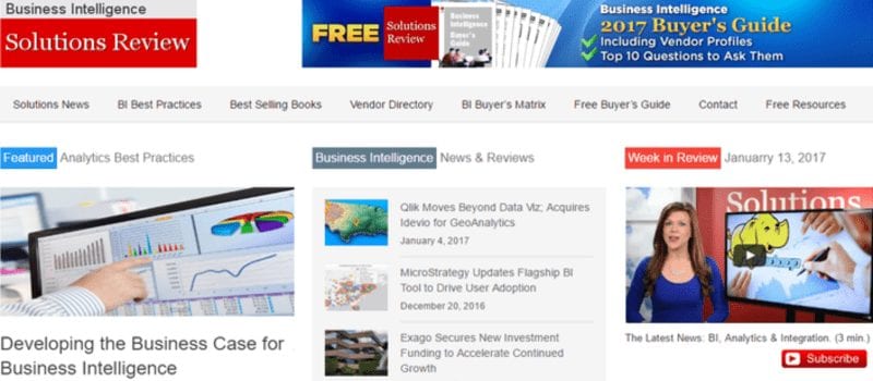 All New 2017 Business Intelligence Buyer’s Guide: Full Category Overview, 28 Vendors Evaluated, Questions to Ask
