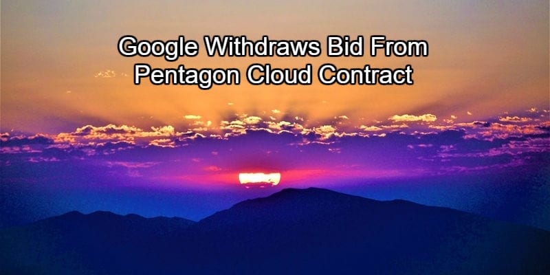 Google Pentagon Cloud