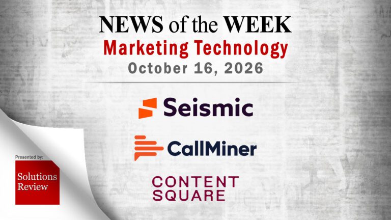 Top MarTech News From the Week of October 16th, 2026