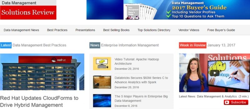 All New 2017 Data Management Buyer’s Guide: Full Category Overview, 28 Vendors Evaluated, Questions to Ask