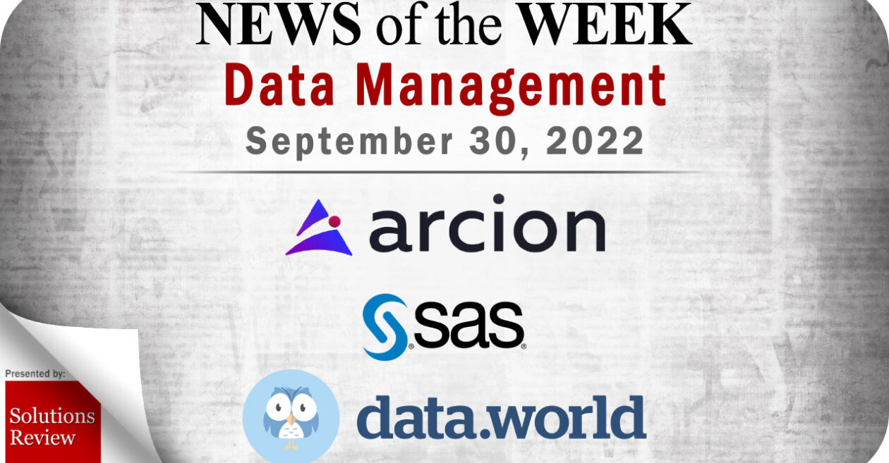 Top Data Management News for the Week Ending September 30, 2022