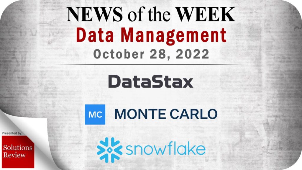 Top Data Management News for the Week Ending October 28, 2022