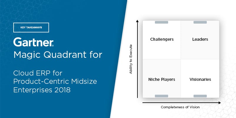 Examining Gartner's 2018 Magic Quadrant for Cloud ERP for Product-Centric Midsize Enterprises