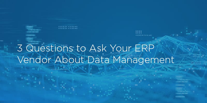 3 Questions to Ask Your ERP Vendor About Data Management