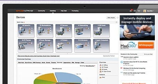 Spiceworks partners with MaaS360 Mobile Device Management