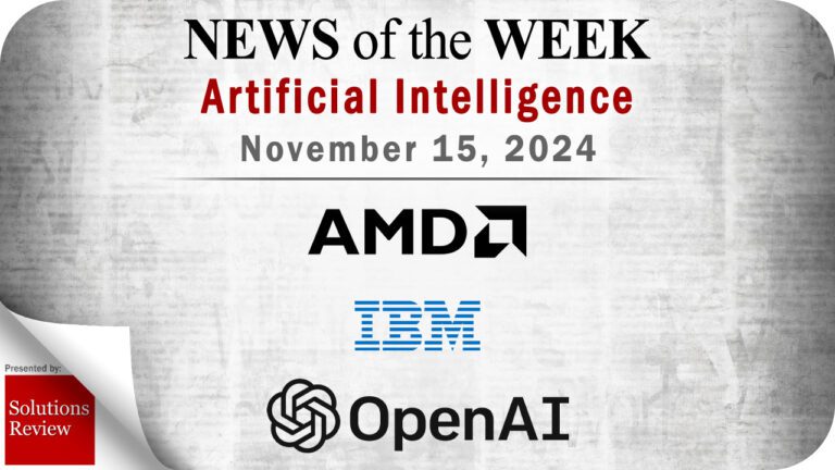 Artificial Intelligence News for the Week of November 15; Updates from ...